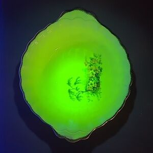 Breath O' Spring Imperial Ware Uranium Glaze Cereal Bowl